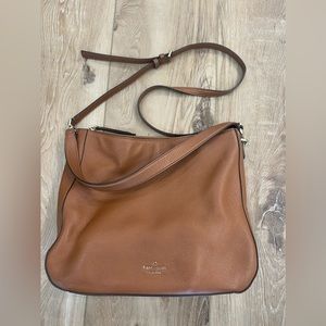 Kate Spade Jackson Double Compartment Pebbled Leather Shoulder Bag